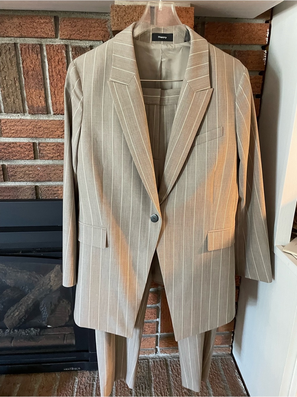 Theory  Pinstripe  Blazer and Pants Suit